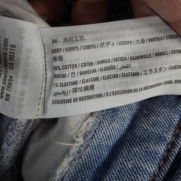 Abercrombie Fitch Women's 00 The Ankle Straight Ultra High Rise Jeans Light Wash - Picture 3 of 9